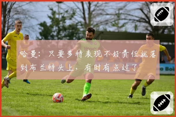 哈曼：只要多特表现不好责任就落到布兰特头上，有时有点过了